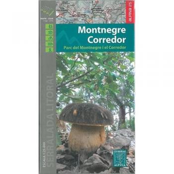Montnegre - Corredor, mapa excursionista. Escala 1:25.000. Alpina editorial.