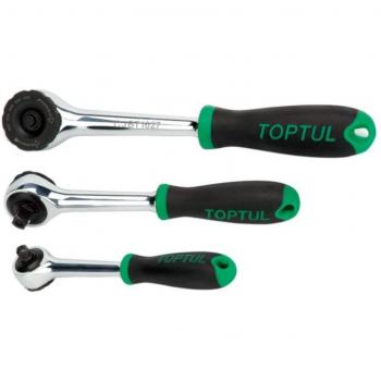 TOPTUL CJBT0816 Chicharra reversible 1/4 (6,3 mm) Longitud 155 mm Acero cromo vanadio