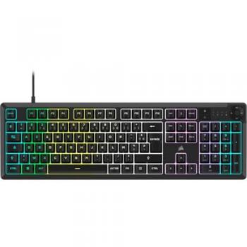 Teclado Gaming Corsair K55 Core RGB Negro AZERTY - Retroiluminación RGB 10 zonas, Silencioso y Reactivo