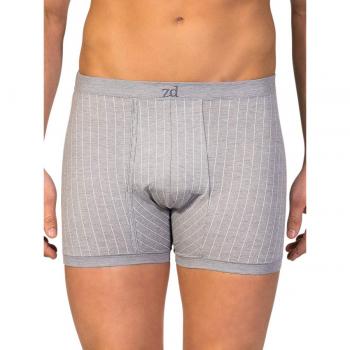 Calzoncillos/Bóxer Abierto - Modelo Helios Diplomático - ZD - Algodón Egipcio - Color Gris -Talla XXL