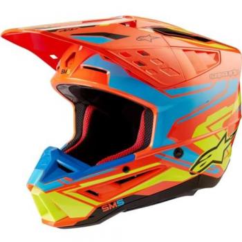 Alpinestars Casco de Cross S-M5 Action 2 2024 Naranja-Amarillo M (57/58)