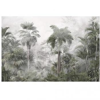 Cuadro Lienzo Palmeras 150 x 4 x 100 cm Impresión sobre Cristal Templado Verde