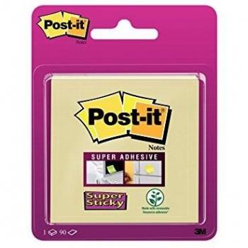 Blister Bloc 90 Hojas Notas Adhesivas 76x76mm Super Sticky Canary Yellow