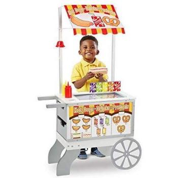 Melissa & Doug-19350 Snacks & Sweets Food Cart, Multicolor