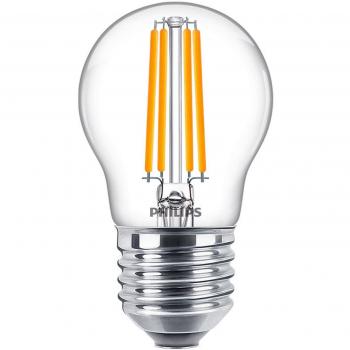 Philips CorePro LEDluster E27 Esférica con Filamento Clara 6.5W 806lm - 827 Luz muy Cálida