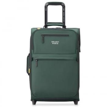 Maleta de cabina Delsey Paris Maubert 2.0 blanda expandible de 45L en color verde