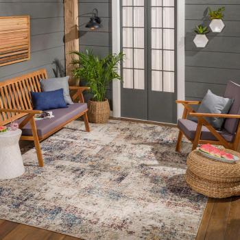 Alfombra exterior/interior Surya azul/gris 200x275 cm