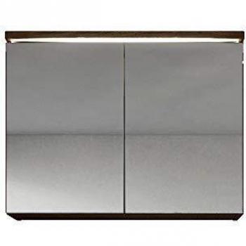 Armario Espejo Paso 80 x 60 cm Roble Marrón - Mueble de Baño con Almacenamiento y Espejo