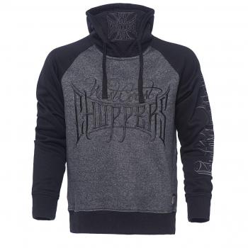 West Coast Choppers Sudadera con Capucha The Hooligan Melange-Gris-Negro