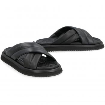 Dolce & Gabbana Men's Eco-Leather Logo Slides - Black, Size 42 (UK 8)