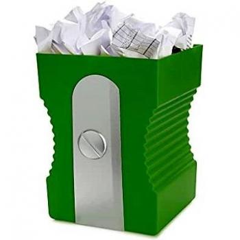 Balvi Papelera Sharpener Color Verde Original y Divertida En Forma de sacapuntas Plástico