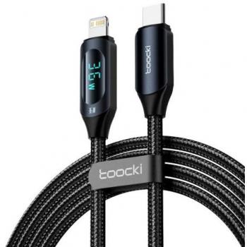 Toocki 1m USB-C to Lightning Fast Charging Cable, 36W (Black)