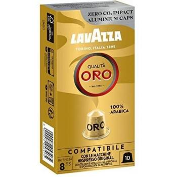 Cápsula lavazza decaffeinato ricco para cafeteras nespresso caja de 10