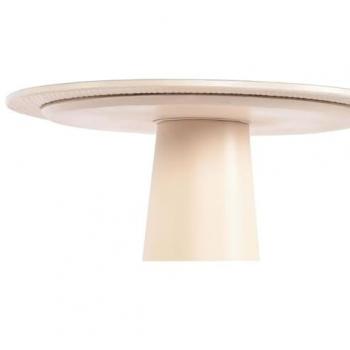Mesa Auxiliar Home ESPRIT Blanco Beige Marrón Claro Metal Cerámica 40 x 40 x 72 cm