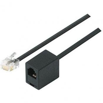 TPFNet Modular Extensión Cable - 1x Conector / 1x Toma - 4-Polos - Negro - 6m