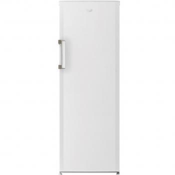 Congelador vertical BEKO FS127340N, capacidad de 200 litros, clasificación energética F, sistema No Frost, 4 cajones transparentes, control mecánico de temperatura, dimensiones de 145 cm de altura x 60 cm de