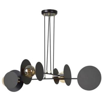 Lámpara de Suspensión Idea EPIKASA, Acero con Recubrimiento de Polvo, Color Negro, 96x100x96 cm