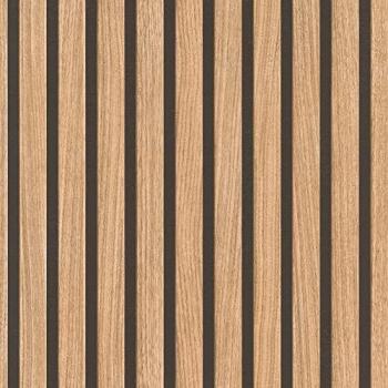 Papel Pintado Rasch 278408 - Imitación Madera, Paneles 3D Modernos, Marrón (10.05 x 0.53 m)