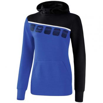 Erima Women's 5-C Hoodie New Royal / Black / White
