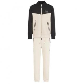 Chándal EA7 Athletic Colorblock Blanco Negro - XXL