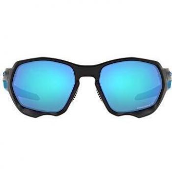 Oakley Plazma Sunglasses Matt Black/Prizm Sapphire Polarized - Size: one size - unisex, Stylish Plazma Sunglasses for Summer, Black male, Sizes: 59 MM
