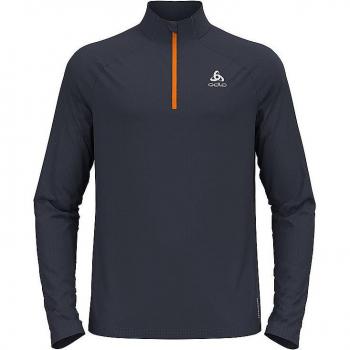 Camiseta Odlo Essentials Ceramiwarm Half Zip manga larga gris oscuro - XL