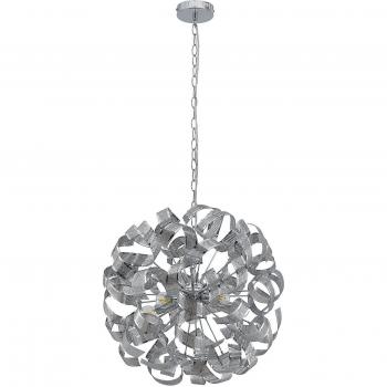 Lámpara colgante Lindby Omina, moderna, cromo, metal, 5 bombillas E14, para salón y comedor