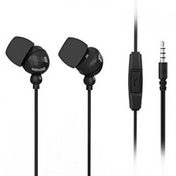 Maxell 303759 Plugz Plus Mic Auriculares con micrófono 3,5 mm Jack Negro
