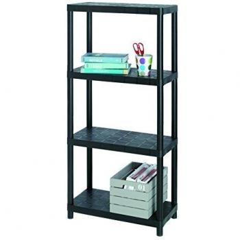 Allibert 17189801 Estantería de plástico con 4 estantes Capacidad de carga por estante de 25 kg / 100 kg