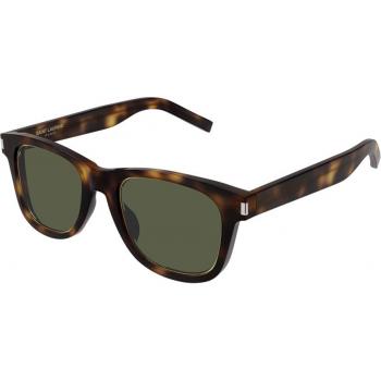 Saint Laurent SL 51 RIM 003 Unisex Square Havana Sunglasses, Brown, Size: 50 MM