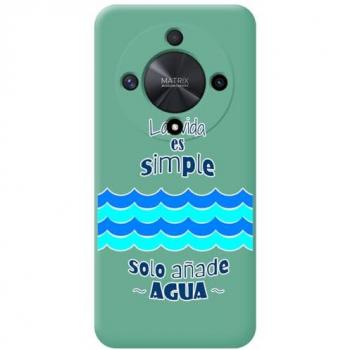 Funda Silicona Líquida Verde con Diseño de Agua para Huawei Honor Magic 6 Lite 5G