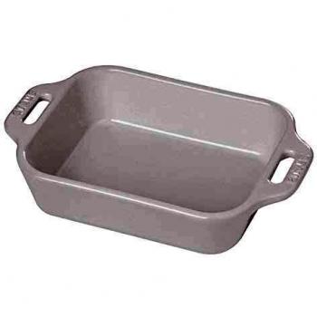Staub Fuente Rectangular de Cerámica con Asas, Apilable y Fácil de Limpiar, 14 x 11 cm - Blanco
