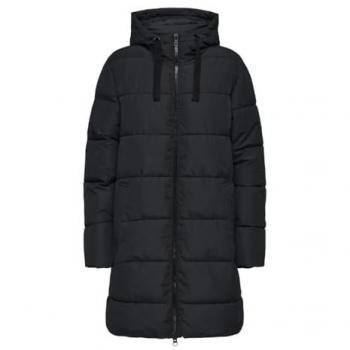 Abrigo acolchado con capucha Only Clair para mujer - Color negro - Talla XL