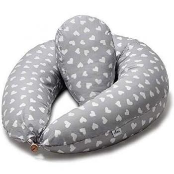 Niimo Almohada Embarazo y Cojin Lactancia Bebe + Soft Cojìn Dormir y Abrazar Funda Cojines 100% Algodon Desenfundable y Lavable