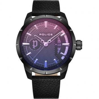 Reloj Police Neist PEWJB2226901 para Hombre con Correa de Piel Negra y Caja de Acero