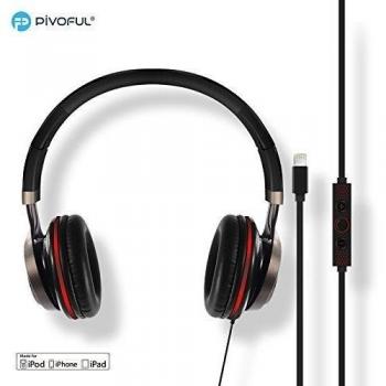 Pivoful verificado por Apple MFI Lightning con cable auriculares de diadema para iPhone 7 iPhone 6 iPhone 6S Plus