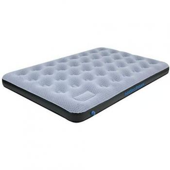 Colchón Inflable Doble Comfort Plus con Bomba Integrada 197 x 138 cm Gris/Azul/Negro - High Peak