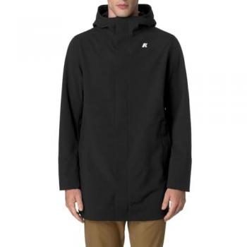 K-Way Men's Black Marlyn Bonded Jacket - Size S, Regular Fit, Polyester