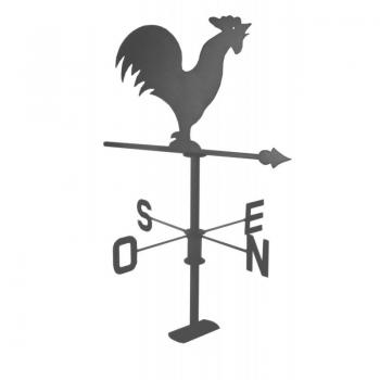 Veleta de Gallo Elegante Antracita 45x74cm - Acero Epóxico Resistente a Gel y UV - Louis Moulin