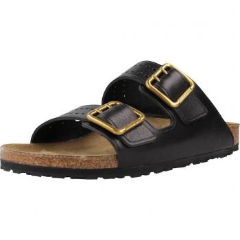 Sandalias Birkenstock Arizona Bold Unisex de Cuero Natural en Color Negro, Talla 42