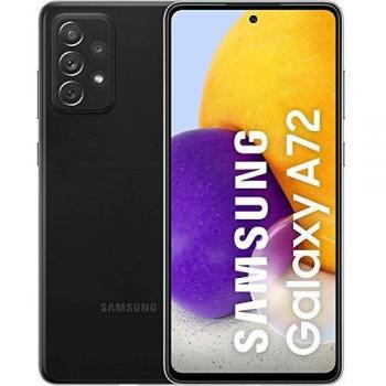 Samsung Smartphone Galaxy A72 con Pantalla Infinity-O FHD+ de 6,7 Pulgadas, 6 GB de RAM y 128 GB de Memoria Interna Ampliable, Batería de 5000 mAh y Carga Superrápida Negro