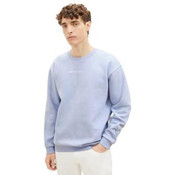 Sudadera Tom Tailor 1038751 para Hombre - Cárdigan Moderno de Algodón Orgánico, Azul Brunnera, Con Logo, Talla XL