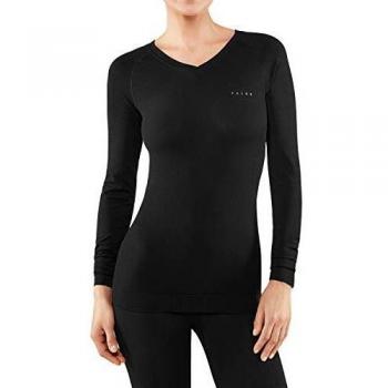Camiseta Técnica de Manga Larga para Mujer Falke Wool-Tech Light Negra