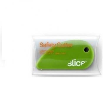 Slice 00200 Cúter de Seguridad, Cuchilla de Microcerámica, Almohadilla, Verde