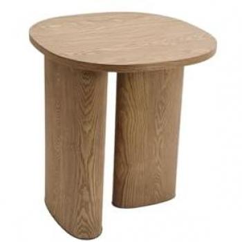 Mesa auxiliar Romimex Natural Madera MDF Madera de caoba 56 x 61 x 56 cm