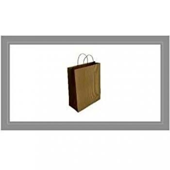 BOLSA de PAPEL ANDINA KRAFT VERJURADO 18x24x8 cm RECICLADO/NATURAL PAQUETE de 50