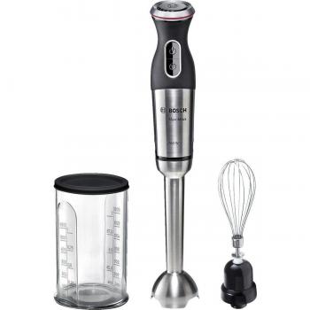 Bosch BATIDORA DE Mano MSM87130 750W,PIE INOX, 750 W, Plástico, 12 Velocidades, Negro, Acero Inoxidable, Transparente