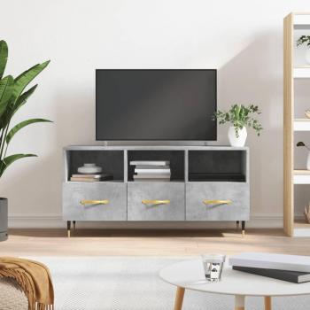 Mueble de TV madera contrachapada 102x36x50 cm vidaXL, Mueble de Salon, Mesa de TV, Mueble tele, Mueble TV gris hormigón 102x36x50 cm vidaXL