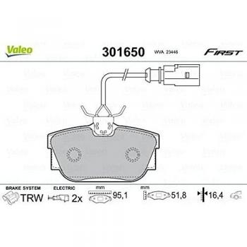 Valeo 301650 Pastillas de Freno