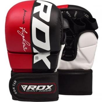 RDX T6 Plus MMA Sparring Gloves - 7oz Leather Training Mitts for Martial Arts